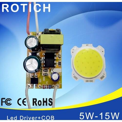 5W 7W 10W 12W 15W COB LED +driver power supply built-in constant current Lighting 85-265V Output 300mA Transformer