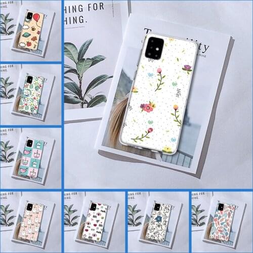 Phone Case For Samsung Galaxy A10 A20 A30 A40 A80 A70 A60 A50 Case Silicone Pretty Flower Cute Cat Heart Unicorn Soft Back Cover