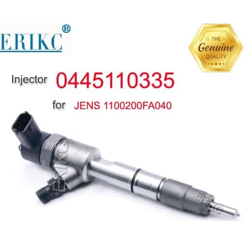 ERIKC 0445110335 Injection Pump Parts Injector 0445 110 335 Diesel Injector Inyector 0 445 110 335 for JENS 1100200FA040