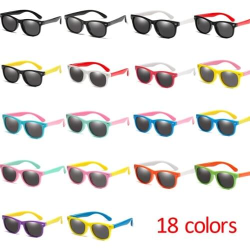 2019 New Mirror Kids Sunglasses TR90 Boys Girls Polarized Silicone Safety Sun Glasses Gift For Children Baby UV400 Gafas