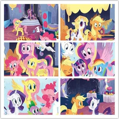 Disney Diamond Painting 5D DIY My Little Pony Painted Line Cartoon Image Sticker Diamond Embroidery Handmade Decoration