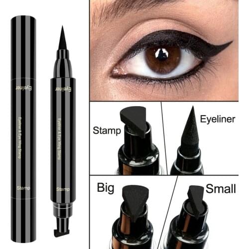 Winged Eyeliner Stamp Dual Ended Liquid Eye Liner Pen Waterproof Smudge Proof Long Lasting Eyeliner Vamp Style Tool For Wing