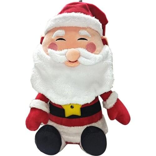 Electric Music Santa Claus Projection Lamp Cartoon Children Starry Sky Plush Night Light Bedroom Bedside Festival Creative Lamp