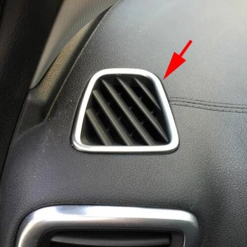 Chrome Front Air Vent Outlet Cover Trim Parts Moulding Fit For Kia Sportage QL 2016 2017 2018 Interior Accessories