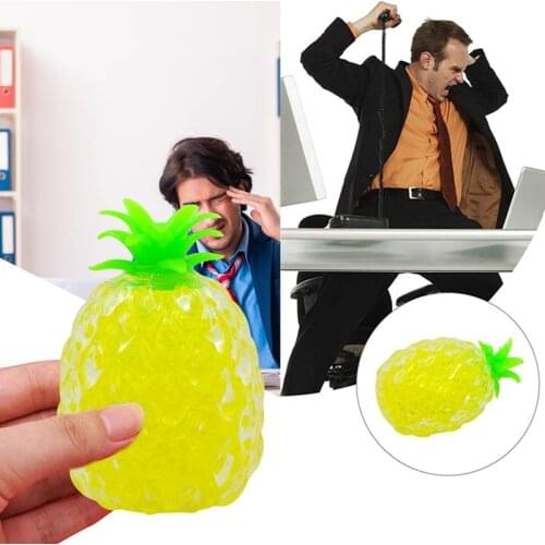 Simulation Fruit Pineapple Push Toys Soft Mesh Sensory Stress Reliever Ball Squeeze Toys for Kids Adult Autism Special Needs