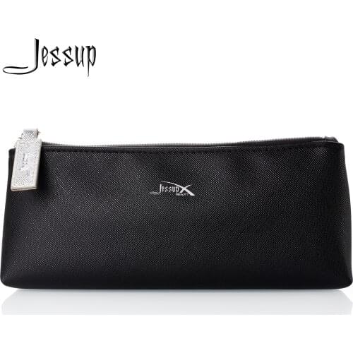 Jessup Black PU Cosmetic Bag Storage Set for Makeup Accessories Beauty Bags Travel Make Up Cases Tool Kits