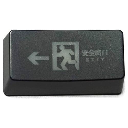 Safe Exit R1 2U Backspace Keycap Shine Through Keycaps ABS Etched Backlit Keycap for Mechanical Keyboard X6HA