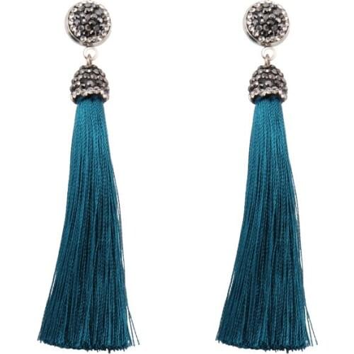 Beadsland colorful long tassel earring bohemia ethnic vintage women earring fashionable hot selling autumn new earring