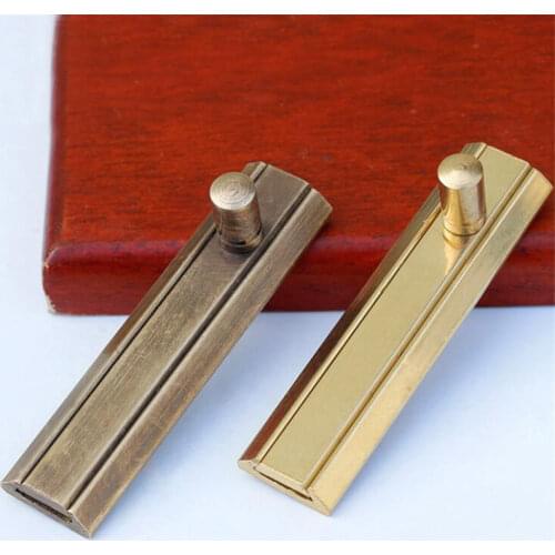 Home Top Selling Brass Doors Slide Latch Lock Bolt Latch Barrel Home Gate Safety Hardware Screws Two Color 2.5 Inch