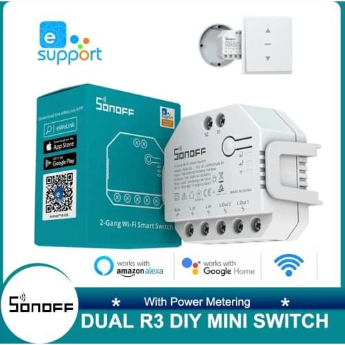 SONOFF DUAL R3 Dual Relay Module Smart Home MINI Smart Wifi Switch DIY With Power Metering Control For eWeLink Alexa Google Home