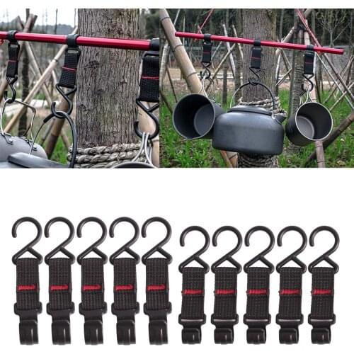 Outdoor Awning Tent Hanging Hook Tool Holder for Camping Cookware Inner Multi-Purpose Towel Cups Hanging Hooks Backpack Tent