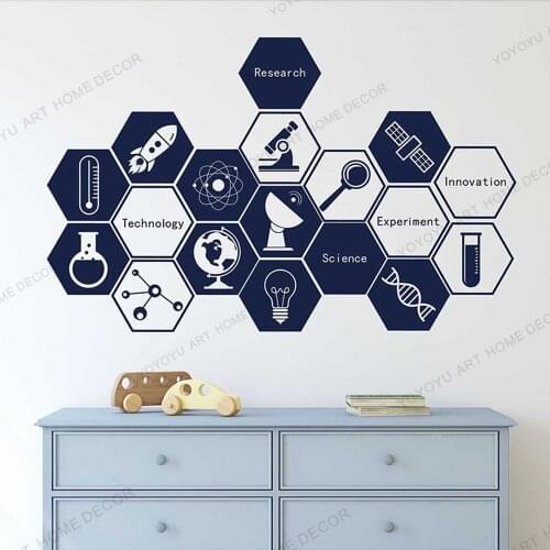 Science Wall Decal Education Home Art Decor Interior Design Vinyl Wall Sticker for Study Vinyl Office Decor Accessories rb650