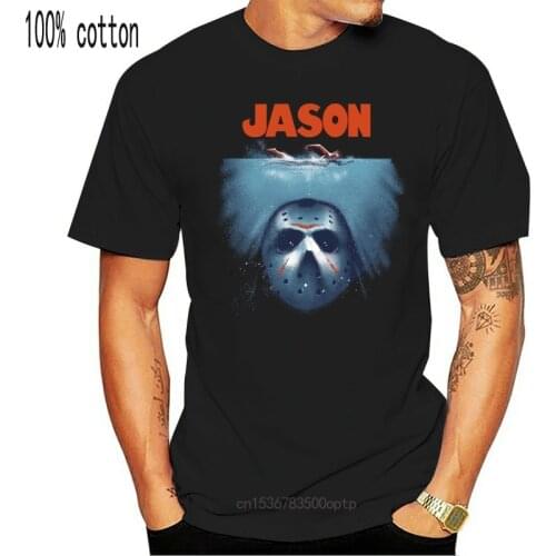 New Jason Voorhees T-Shirt Halloween Below The Lake Tee Shirt Short Sleeve Retro O Neck Tee Shirt