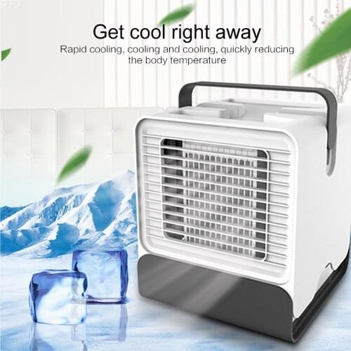New Multifunctional USB Mini Air Cooling Fan USB Air Conditioner Home Negative Ion Rechargable Portable Fan