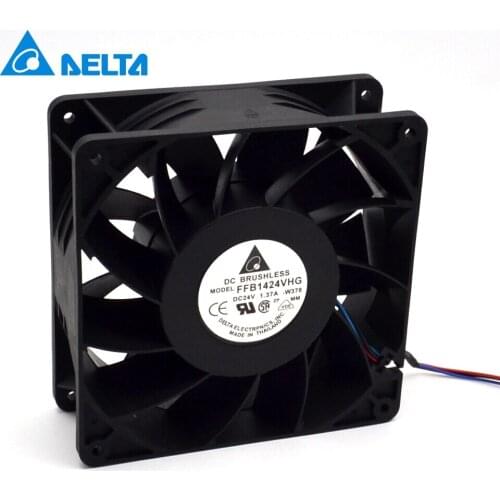 New FFB1424VHG 14050 14CM 140mm 24V 1.37A fan drive three-line winds cooling fan 140*140*50mm