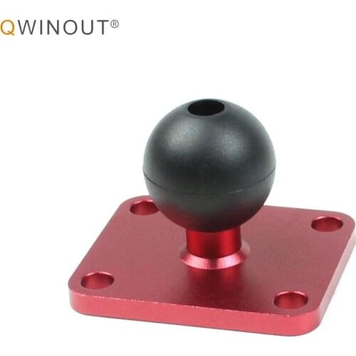 QWINOUT Bike Motorcycle Fixed Bracket Adapter 25MM Ball Head Handlebar Mirror Bracket Base Bicycle Mobile Phone Mount Stand