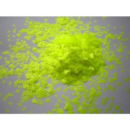 Solvent Resistant Glitter Matte Neon Yellow Leopard Glitter Nail Art DIY Nails