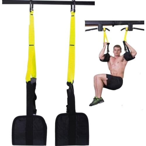 Fitness Adjustable Hanging Ab Straps with Handle for Pull Up Bar Home Gym Abdominal Muscles Core Strength Training Equipment