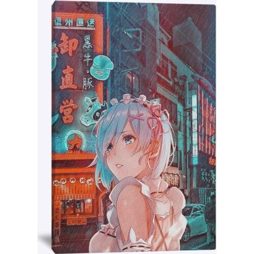 REM RE Zero Anime Aesthetic Canvas Manga Home Decor Prints Dorm Living Room Bedroom Painting Wall Art Decoration Poster