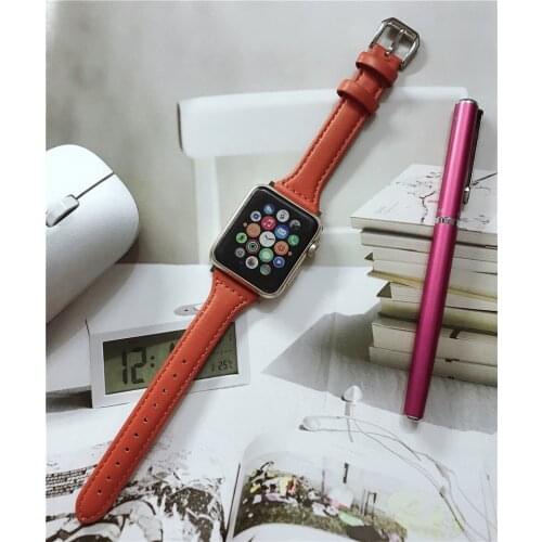 New Genuine leather band for apple watch strap 42mm 44mm For iwatch 6 5 wristband 38 40 4/3/2/1belt
