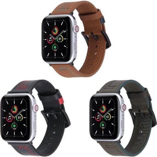 Genuine Leather Bracelet Belt Band Smart Strap for Apple Watch Series 6 5 4 3 2 SE iwatch 38mm/40mm/42mm/44mm