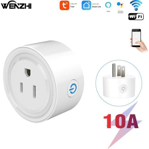 Wifi Socket US Plug Standard Electrical Timer Power Monitor 220v Improvement Tuya Smart Life Works With Alexa Google Home outlet