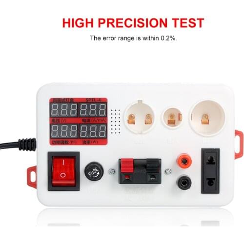 LED Power Tester Lamp Tester Box Test Clamp Electric Power Meter for Bulb Lighting Lamp Lantern Electric Parameter Measurement