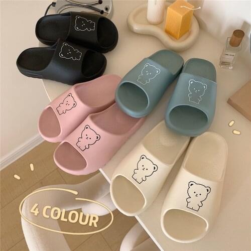 Women Thick Sole Home Slippers Cartoon Ladies Slippers Non-slip EVA Living Room Indoor Slides Breathable Women Slippers