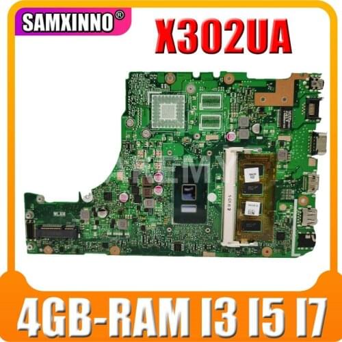 X302UA_UJ Laptop motherboard for ASUS X302UA X302UJ X302UV original mainboard Onboard 4GB-RAM I3 I5 I7 GM