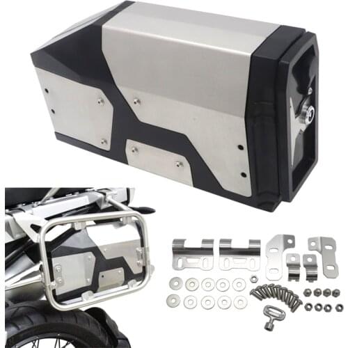 For BMW R1200GS ADV GSA R1250GS LC Adventure 2004-2018 Alloy ABS Box Toolbox 4.2 Liters Tool Box Left Side Bracket 2013 2015