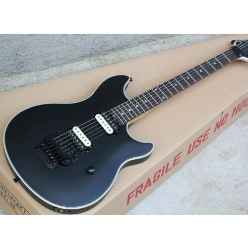 Factory Outlet-6 Strings Matte Black Electric Guitar with Humbuckers Pickups,Rosewood Fretboard