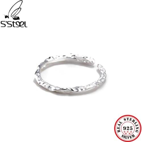 SSTEEL 925 Sterling Silver Gifts For Womens Simple Fashion Adjustable Rings Designer Engagement 2021 Fine Accesories Jewellery