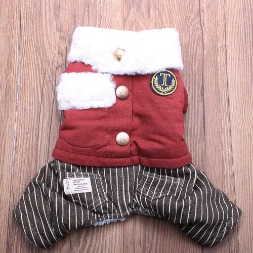 Dog Cat Winter Warm Coat Jacket Fleece Pet Puppy Hoodie Jumpsuit for Dogs Small Size S