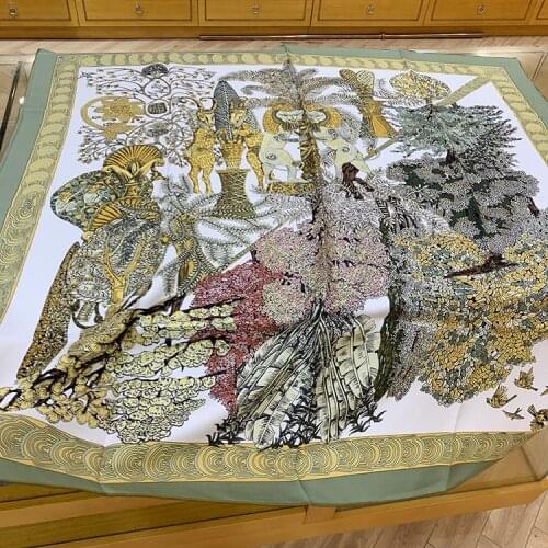 18m/m Sand Wash 100% Twill Silk Scarf Hand Rolled Edges Shawl Wrap 90*90cm