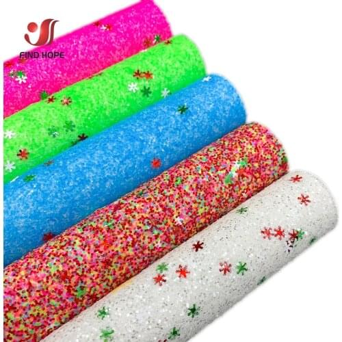 20*30CM Hologram Iridescent Glitter PU Leatherette Sewing Fabric Sparkle Candy Snowflake DIY Bow Handmade Earring Making Craft