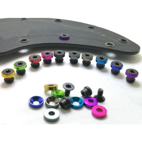 5pcs ,2.7mm colorful Chicago stainless steel black screws for 1.5mm(0.06") Kydex plank of knife scabbard Holster