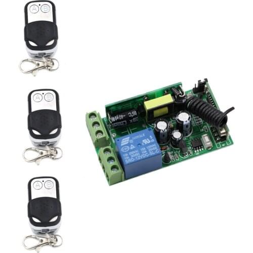 AC85V 110V 220V 250V Wireless Remote Control Lighting Switch ON/OFF 1 Channal Relay Switch Receiver With Waterproof Transmitter