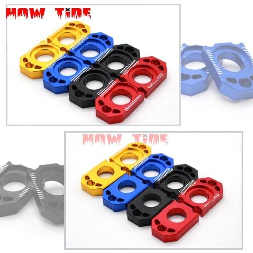 Four colors CNC Rear Chain Adjuster Axle Block For YZ125 YZ250 YZ250F YZ450F YZ250X YZ250FX WR250F WR450F WR250R/X Motocross