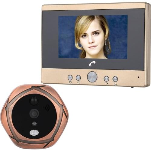 4.3" TFT Screen Digital Intercom Peephole Door Viewer Camera PIR Motion Detection Doorbell 160 Degree Wide Angle IR Night