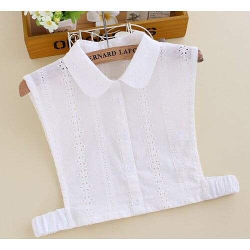 Elegant Solid Color Fake Collar for Women Shirt False Collar Blouse Tops Removable Half Shirt Lady Detachable Collar Decoration
