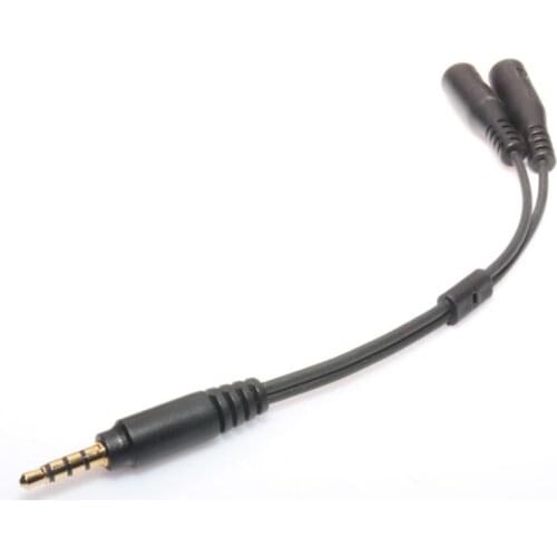 1pcs 3.5mm Audio Cable 3.5 Mm Jack Stereo Audio Male To 2 Female Headset Mic Y Splitter Cable Adapter For IPhone Samsung Huawei