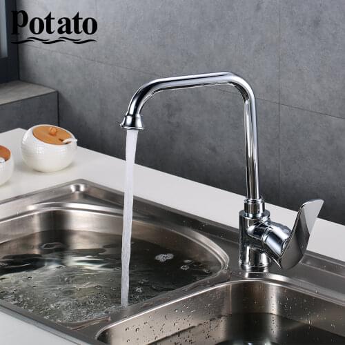 Potato Kitchen Faucet 360 Rotate Sink Tap Classic Smooth Water Taps Adjust Design Hot and Cold Dual Torneira p4049