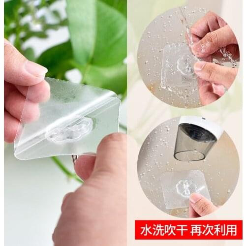 Hook strong viscose kitchen wall wall hanging suction cup seamless door behind hanger coat hook load-bearing free punching hook