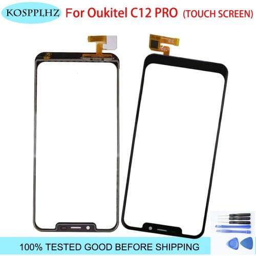 KOSPPLHZ Tape Mobile Phone Touchscreen For Oukitel C12 PRO Touch Screen Panel Digitizer Front Glass Sensor C 12 Accessories