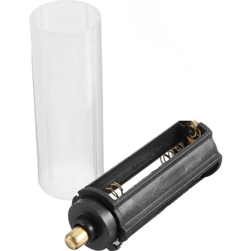 Mayitr 2 in 1 New 1pcs White 18650 Battery Sheath Tube + 1pcs Plastic AAA Battery Holder Case Box Set For Flashlight Torch Lamp