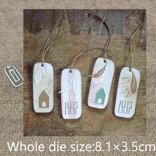 XLDesign Craft Metal Cutting Die stencil mold 2pcs tag label decoration scrapbook Album Paper Card Craft Embossing die cuts