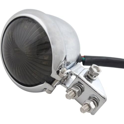 Motorcycle Somke 12V LED Adjustable Cafe Racer Style Stop Tail Light Motorbike Brake Rear Lamp Taillight For Harley Chopper