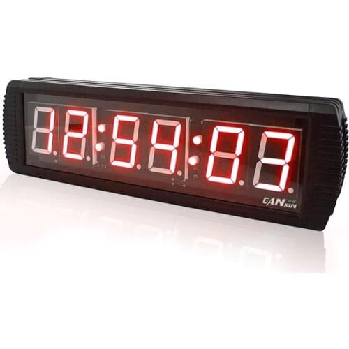Ganxin 4 Inch 6 Digits Double Sides led countdown timer Wall Clock