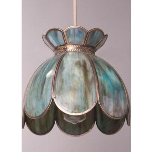 New Classical Glazed Glass Clear Glass Lamp shade Lotus Flower Pendant Lamp Bar Restaurant Dining Living Bedroom Room