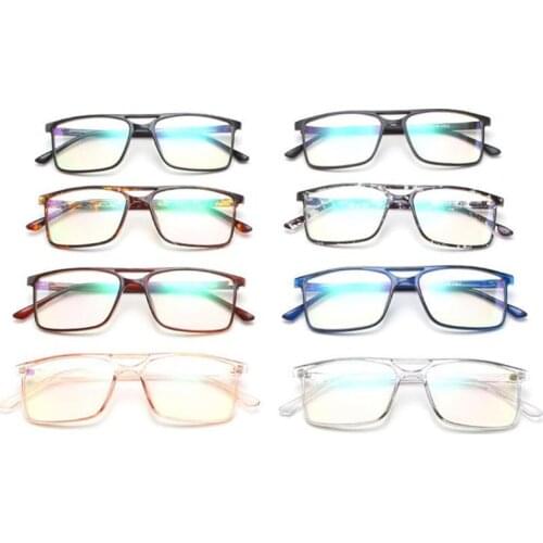 Fashion Glasses Women & Men Optical Eyewear Personality Double Beam Eyeglasses Unisex Rectangle Frame Anti-UV Spectacles